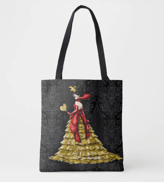 Disney's Stylish Queen of Hearts Medium Sized Tote Bag