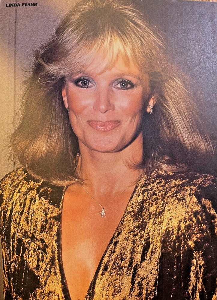 1980s Vintage Magazine Illustration Actress Linda Evans