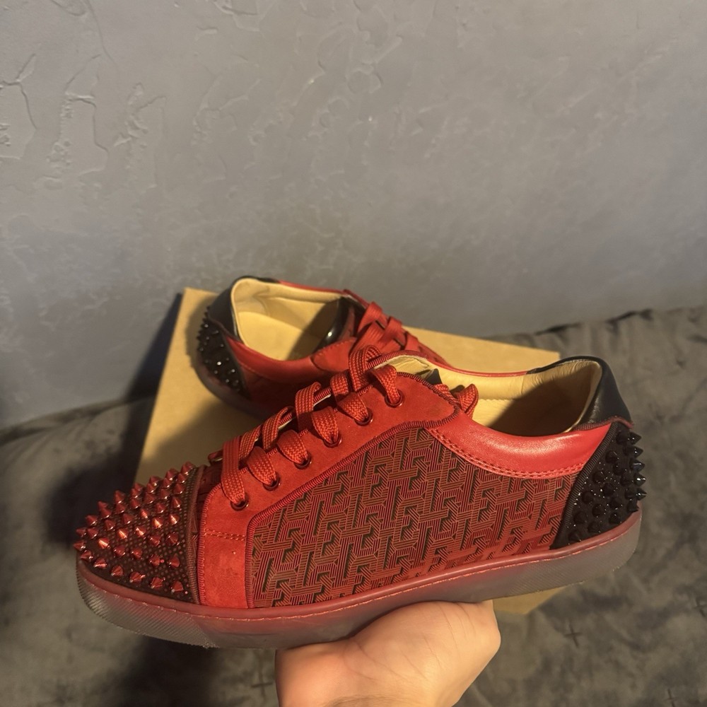 Christian Louboutin Louis Junior Spikes Men's Red