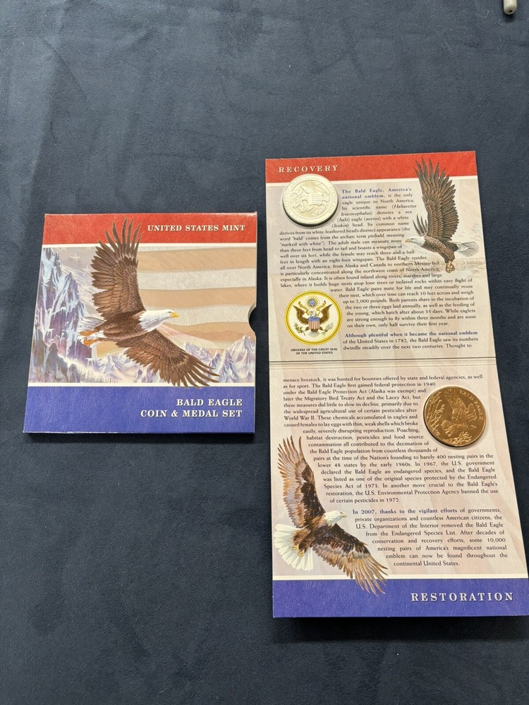 2008 US Mint Bald Eagle Coin & Medal Set