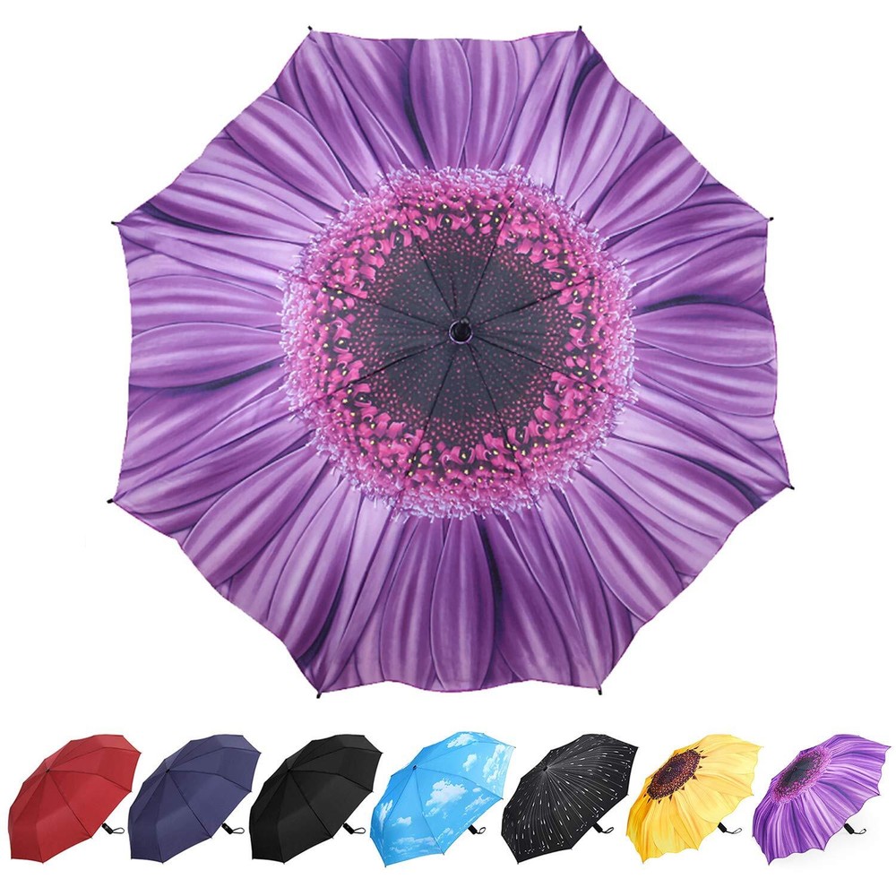 Windproof Travel Umbrellas - Lightweight Automatic Compact Folding Umbrellas ...