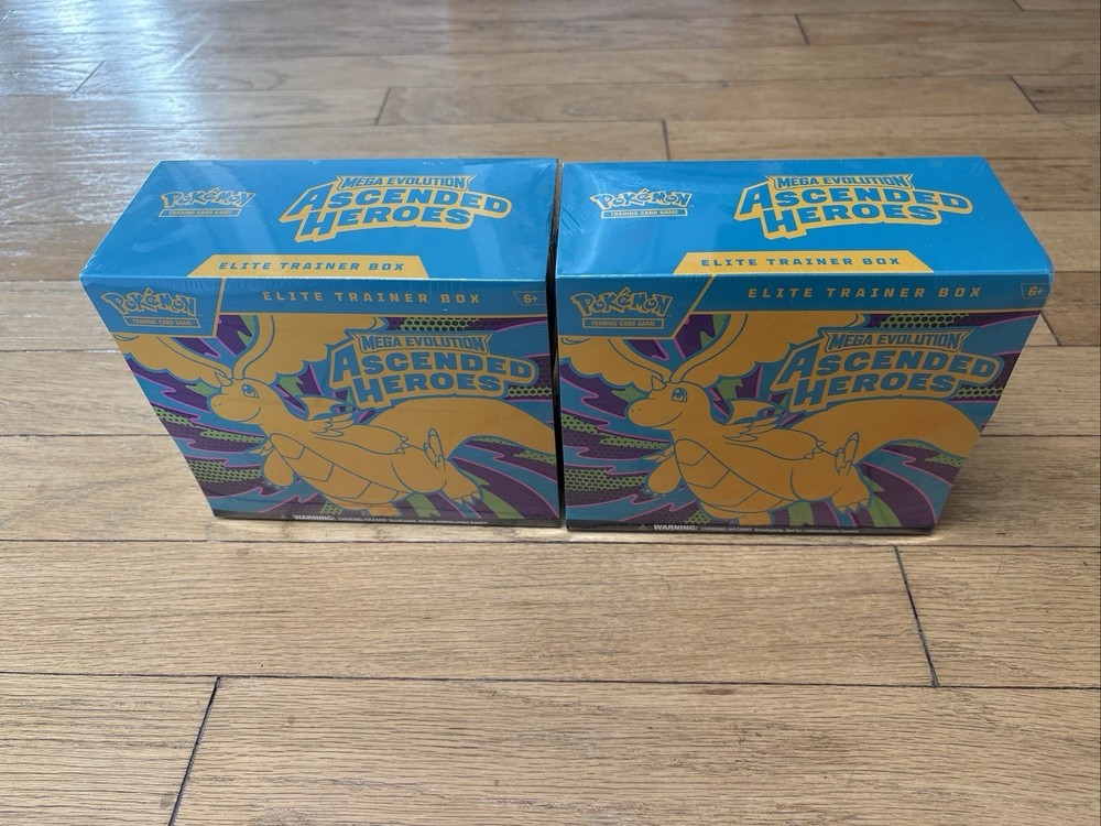 (2) Pokémon TCG Ascended Heroes Elite Trainer Box ETB Factory Sealed - Lot Of 2