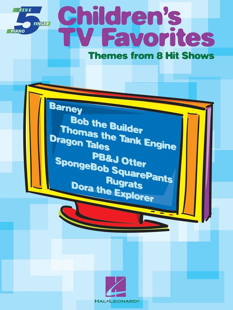 Children TV Favorites Five Finger Piano Songbook Easy Sheet Music Songs Book