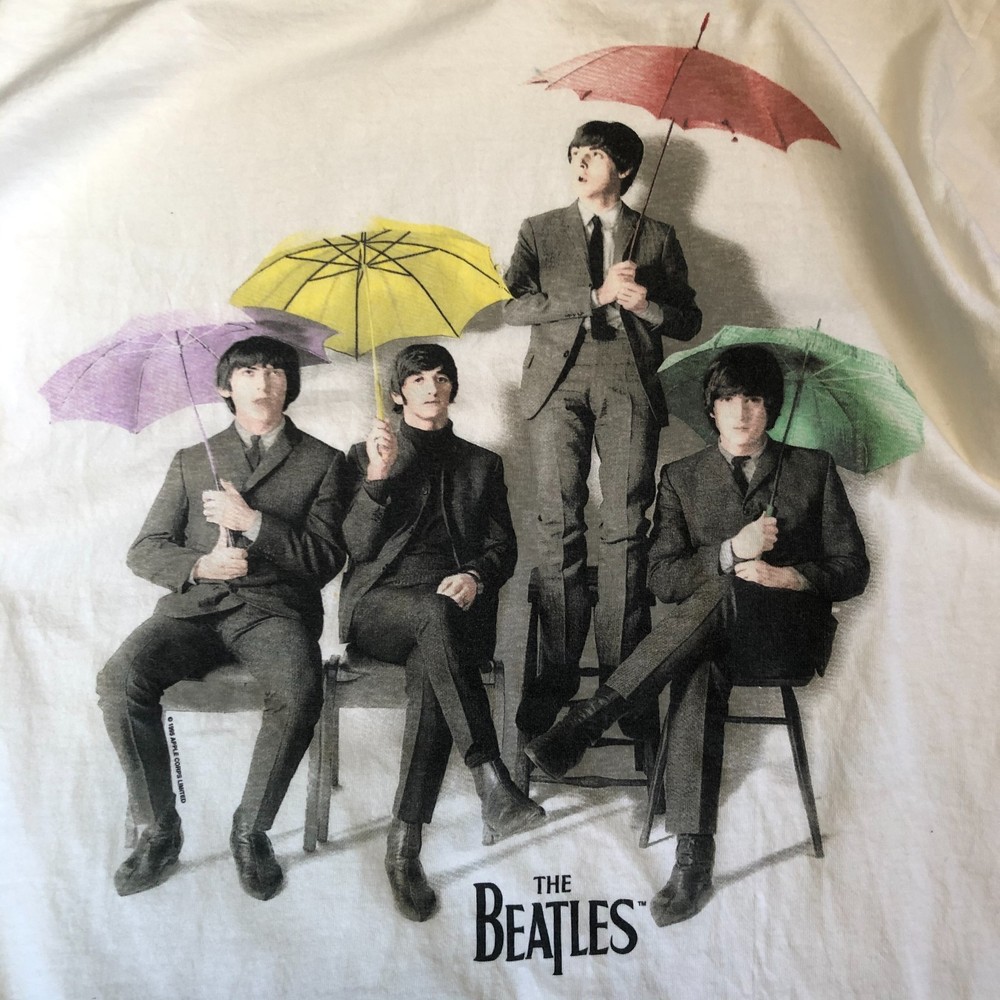 Vintage 90s THE BEATLES Tour White Men S-234XL T-shirt
