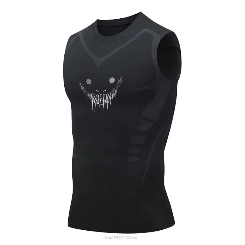 Compression Sleeveless Shirt Men Gym Fitness Basketball Sport Vest Manga Tight T