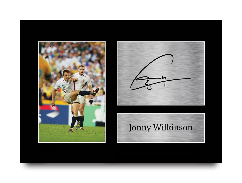 Jonny Wilkinson Signed A4 Rugby Photo Autograph Wall Art Gift
