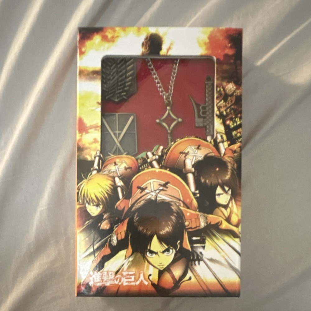 Attack on Titan Collectible Metal Badge Key Set Eren Mikasa Armin Anime