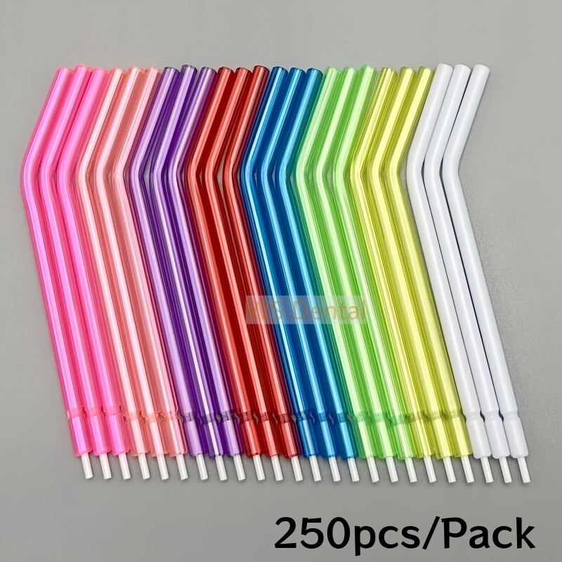 Dental 3-Way Air Water Syringe Disposable Plastic Spray Tips Triple Nozzle Tubes