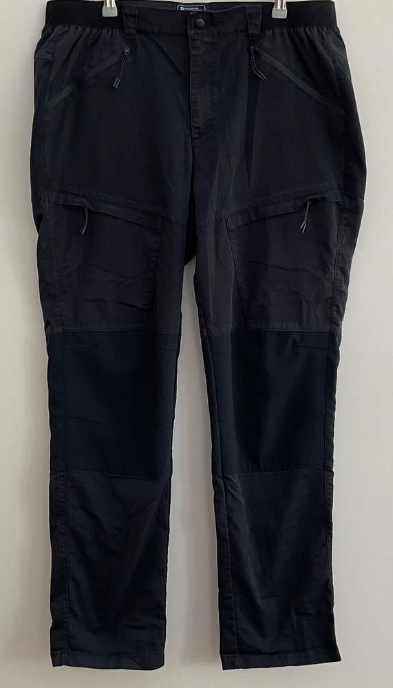 Men’s Black Cargo Pants Size L Polyester Blend Mountain Warehouse  
