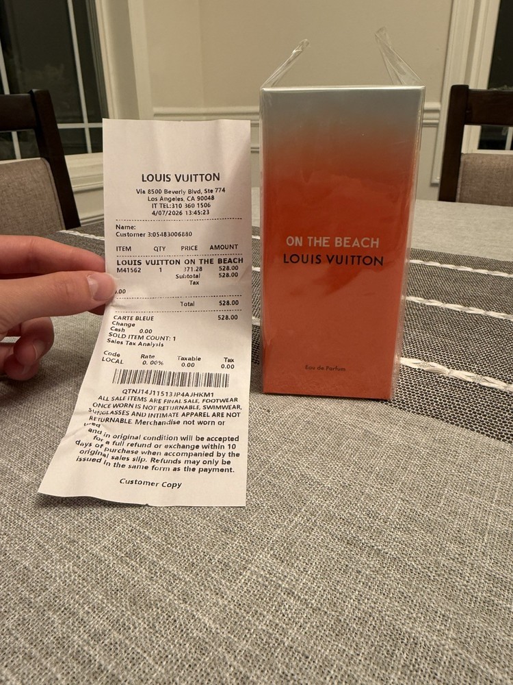 Louis Vuitton LV On The Beach Unisex Eau de Parfum 3.4OZ/100ML Spray SEALED