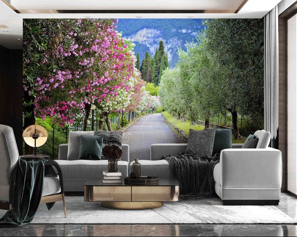 3D Forest Path Landscape Wall Murals Wallpaper Murals Wall Sticker