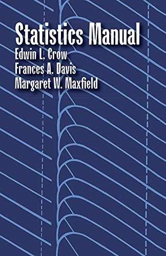 Statistics Manual (Dover Books on - Paperback, by Crow Edwin L.; - Very Good