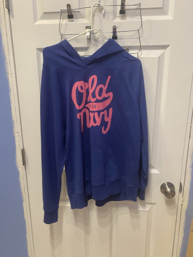 WOMENS OLD NAVY Blue/Pink Pullover  Hoodie Sweatshirt- Size XXL