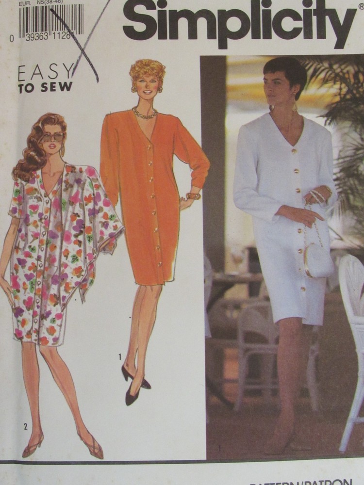 OOP SIMPLICITY 7281 Misses & Petites Button Front Dress & Scarf PATTERN 10-18 UC