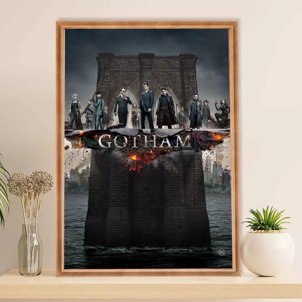 Gotham TV Show Poster DC Movie Series Wall Art, Superhero City Print , Art Print