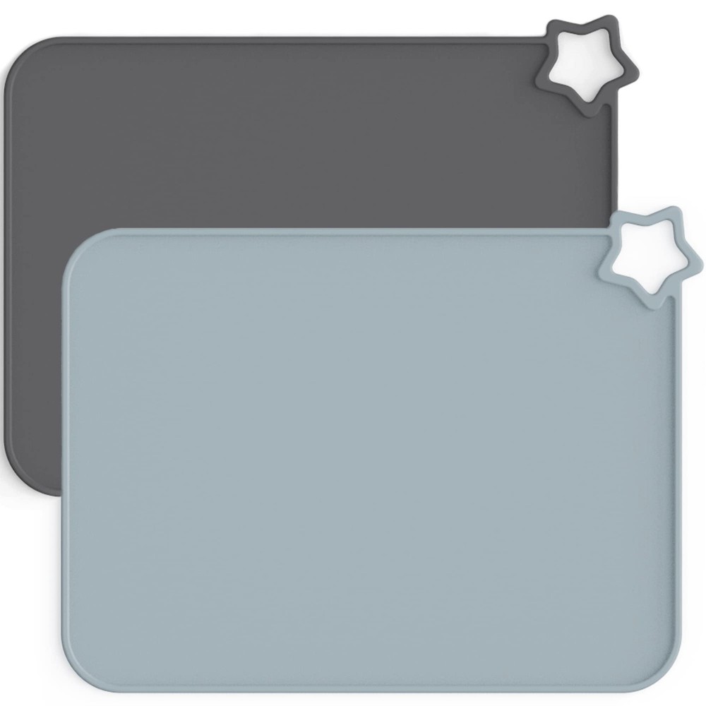 Silicone Placemats for Baby & Kid, Stain-Proof Non-Slip Toddler Food Mats Eat...