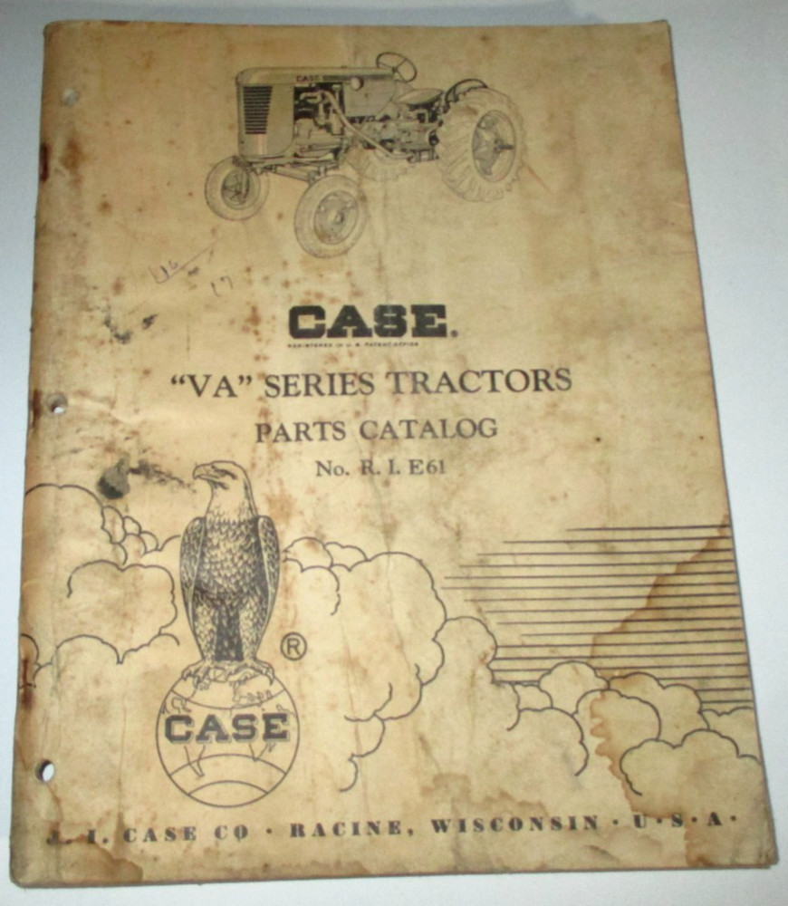 Case VA Series VA VAC Tractor Parts Catalog Manual Book R.I.E61, 5-59 ORIGINAL!