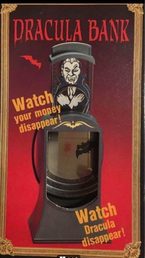 Tenyo Dracula Bank Disappearing coins! Magic Coin Out of Print With Box New