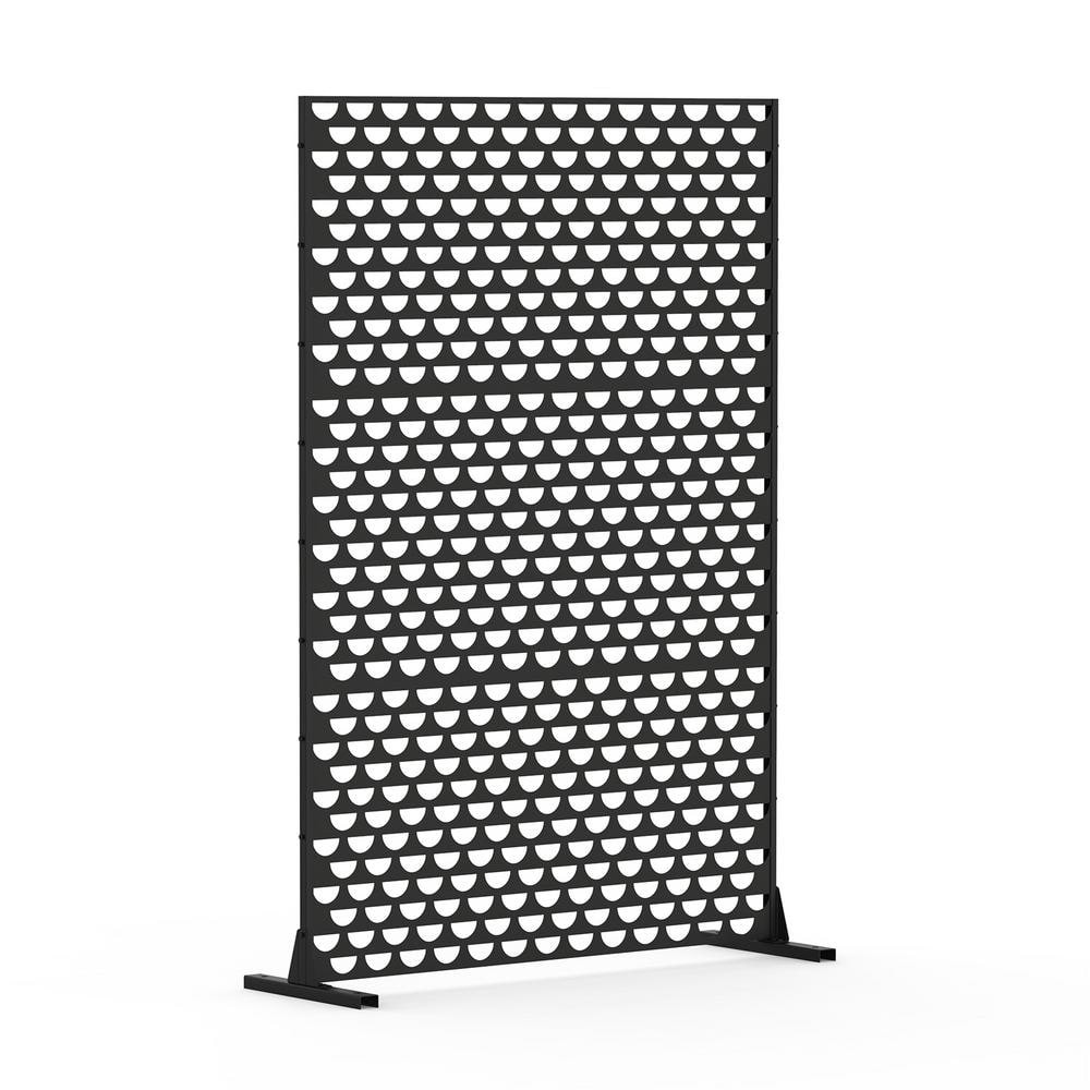 4.03ft.x5.9ft.Outdoor and Indoor Freestanding Steel Squared Flat Privacy Screen
