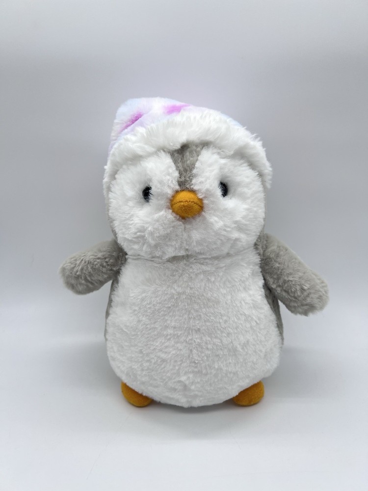 Aurora Pompom Penguin Plush Stuffed Animal Toy With Hat Soft Cute 10” 2023