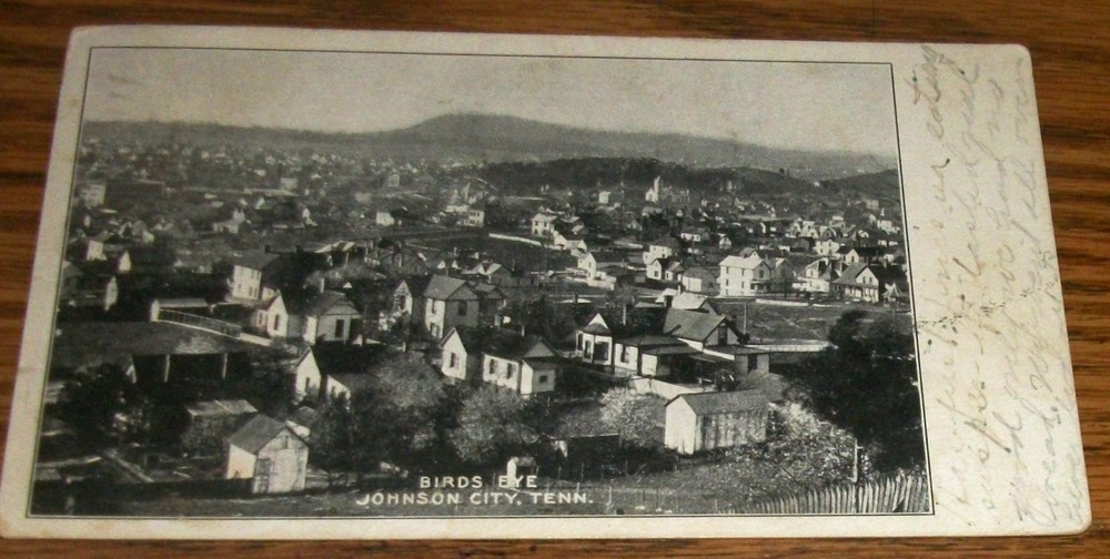 Johnson City-Tennessee-Bird's Eye View-Antique Postcard 1908 S7