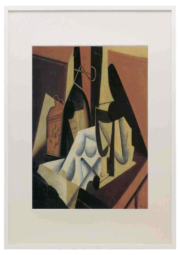 Still Life with a white tablecloth Juan Gris Abstract Art A3 A4 Framed Print Pi-image