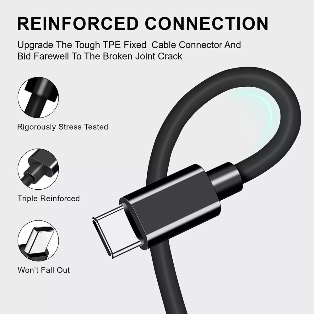 6FT 2M USB-C to USB C Type-C Fast Charging Data Cord Cable for Samsung Galaxy