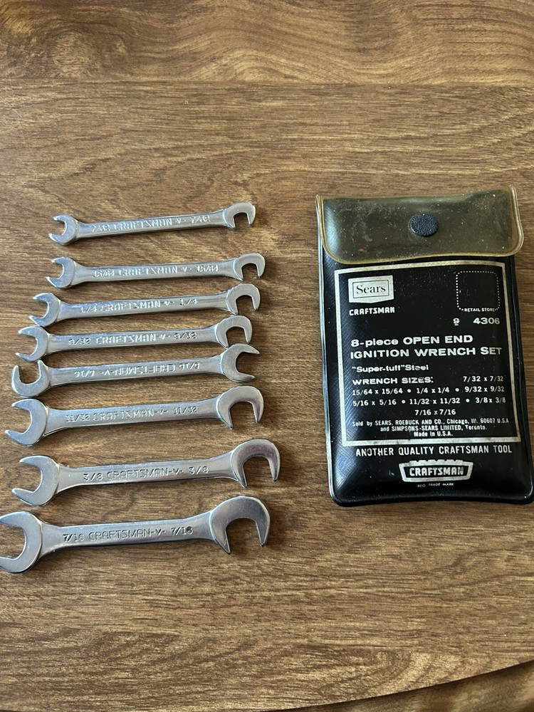 Sears Craftsman 4306 Ignition Wrench Set +
