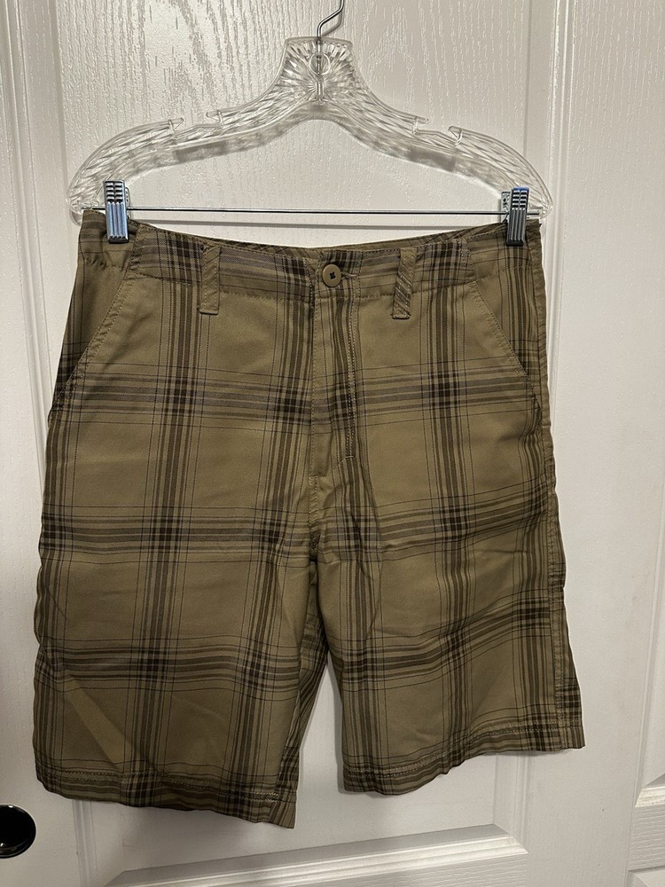Quiksilver Men’s Plaid Shorts Size 30 Brown