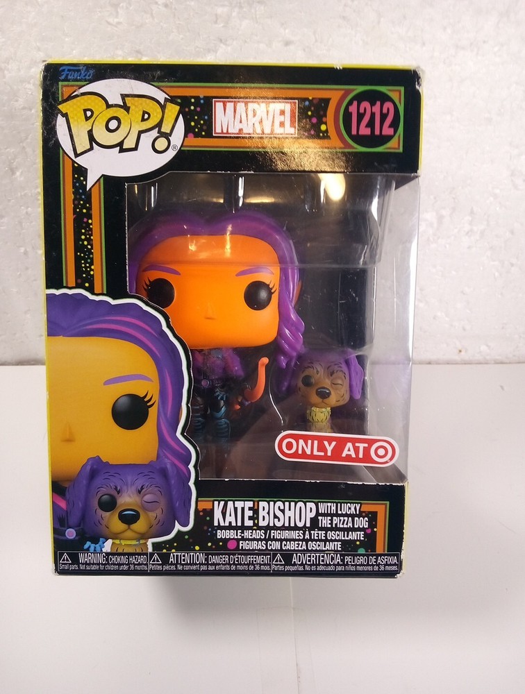 Funko Pop! Vinyl: Marvel - Kate Bishop with Lucky (Black Light) - Target (Exclusive)