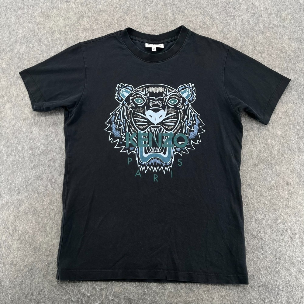 Kenzo Paris Classic Tiger Icon Crewneck T Shirt Black XS