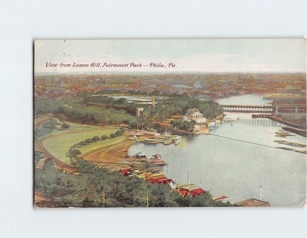 Postcard View from Lemon Hill Fairmount Park Philadelphia Pennsylvania USA
