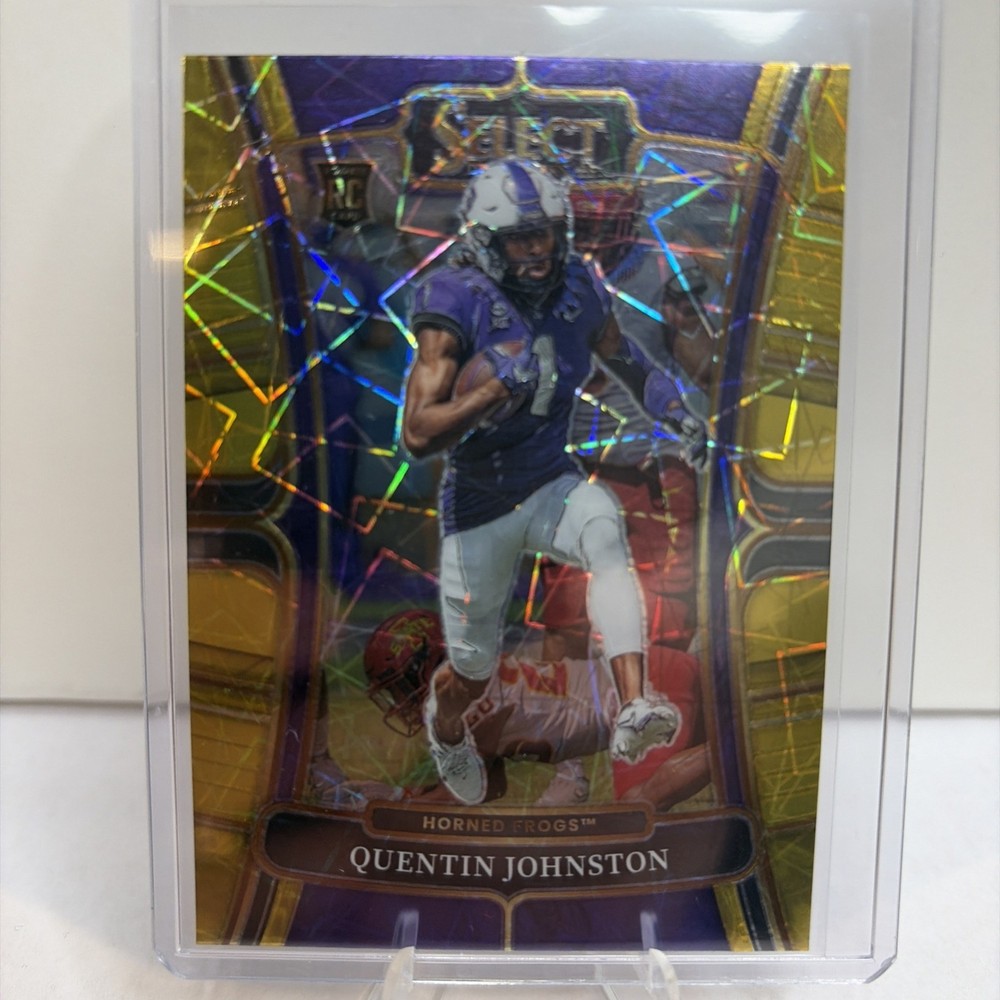 2023 Panini Select Draft Picks #5 Quentin Johnston Gold Lazer Prizm