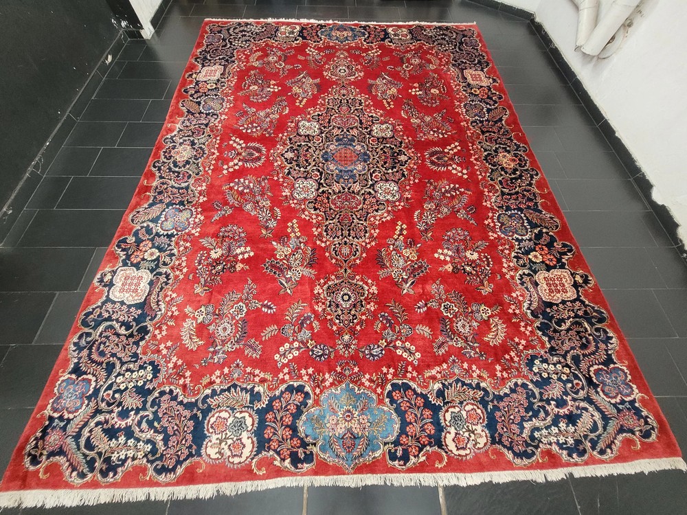 Keshan Rug 415x320cm Cork Wool Floral Medallion Design