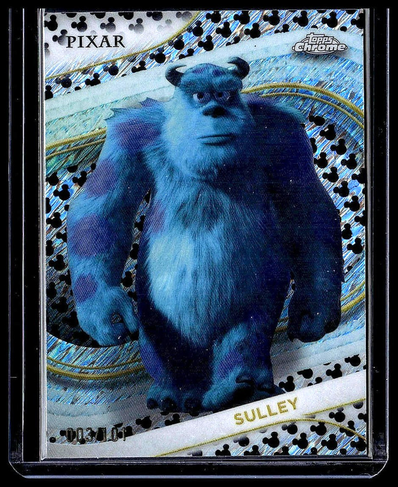 2025 Topps Chrome Disney #5 Sulley Mickey Black & White Shimmer Refractor /101