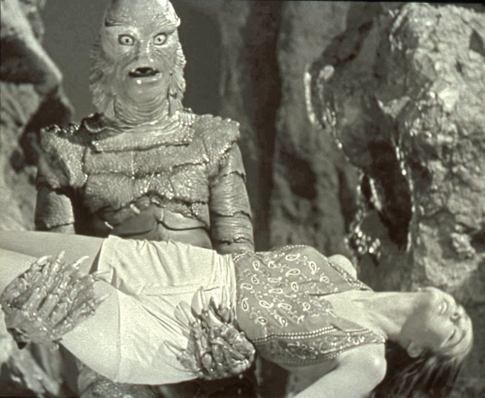 Vintage Stereo Realist Photo 3D Slide CREATURE FROM BLACK LAGOON Movie Still 7p