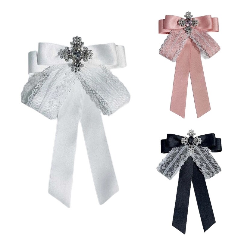 Elegant Bowknot Brooch for Wedding Party Costume and Stylish Chest Pin