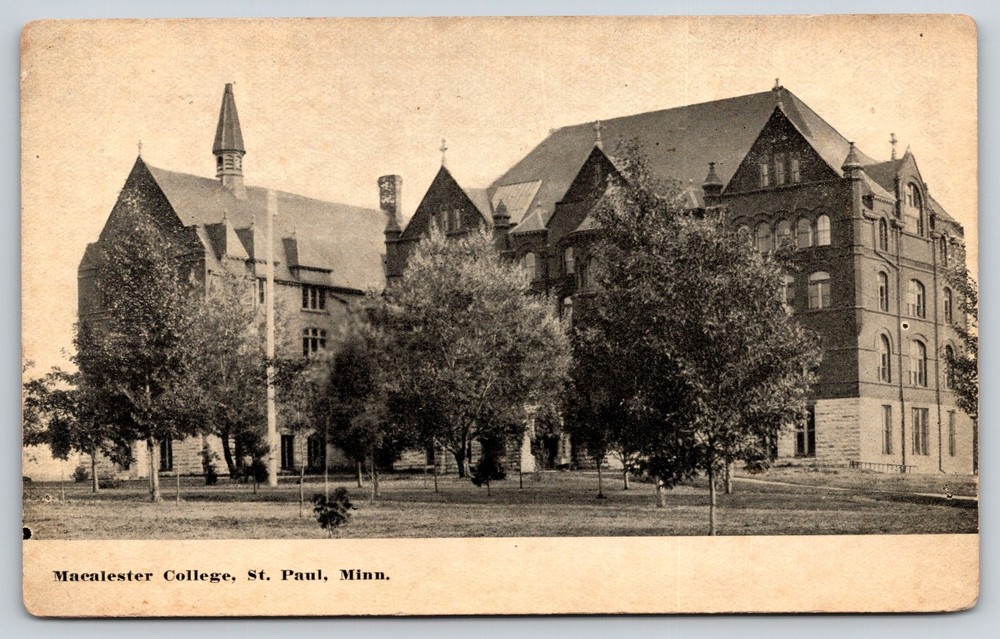 St Paul Minnesota~Macalester College Bldg View~Cupola~Romanesque~c1910 Postcard