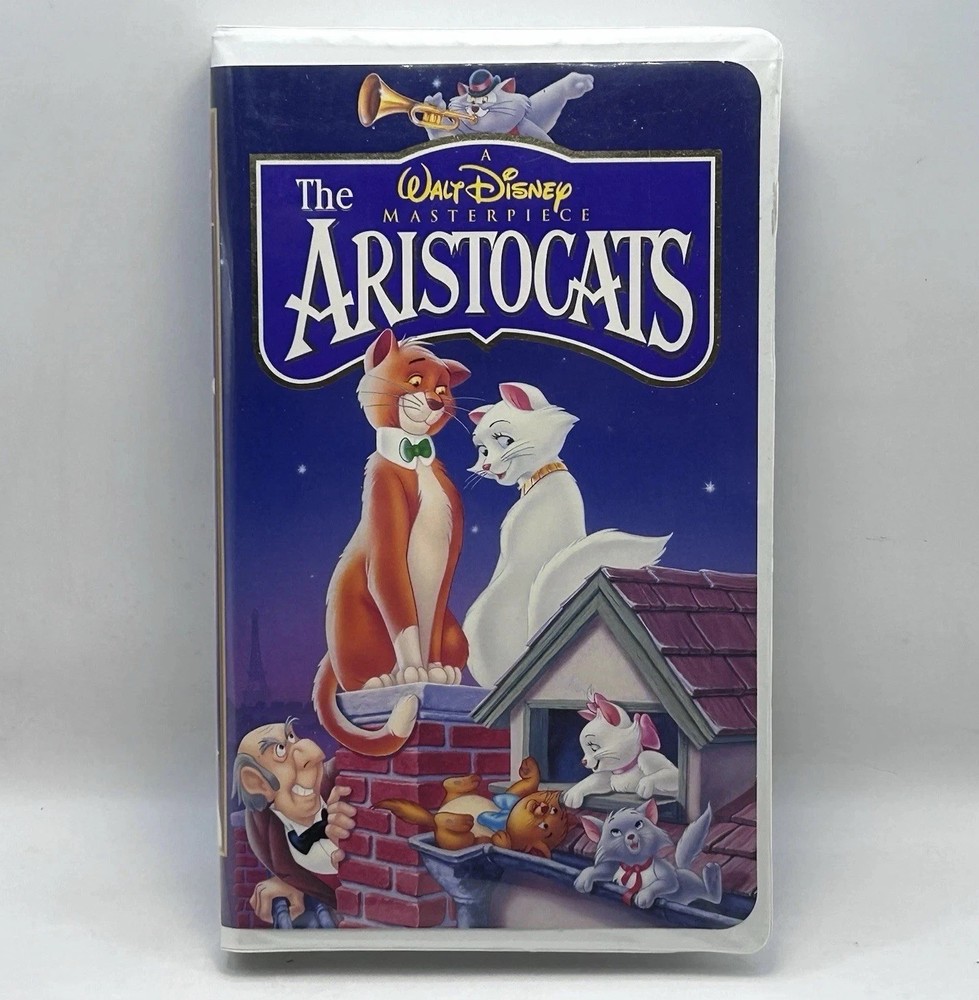 The Aristocats VHS Disney Video Tape Masterpiece Clean VTG Clamshell Nearly New!