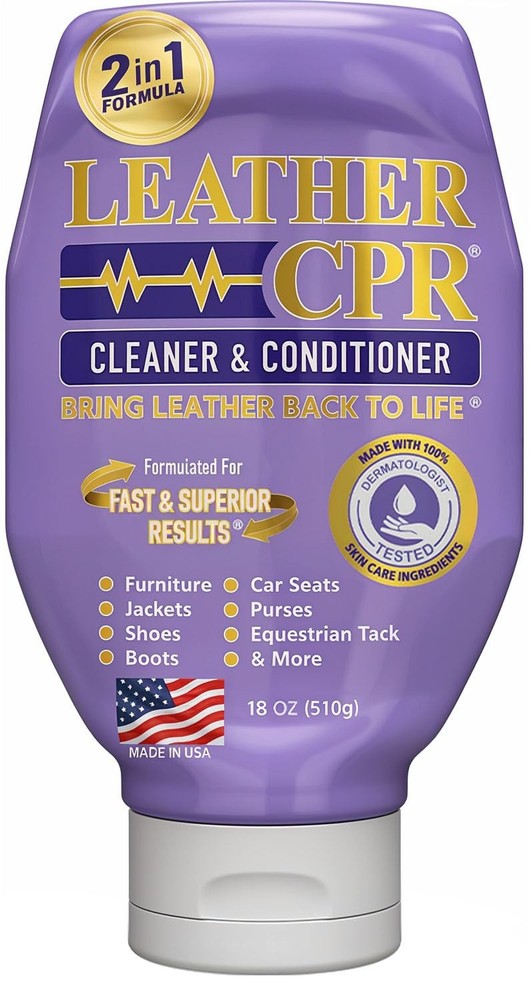 Leather CPR Cleaner & Conditioner 18oz - Cleans, 18 Ounce (Pack of 1), White