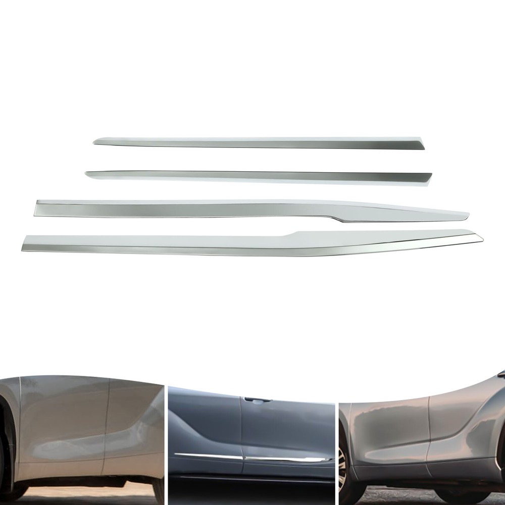 For 2020-2023 Toyota Highlander Chrome Outside Door Body Side Molding Cover Trim