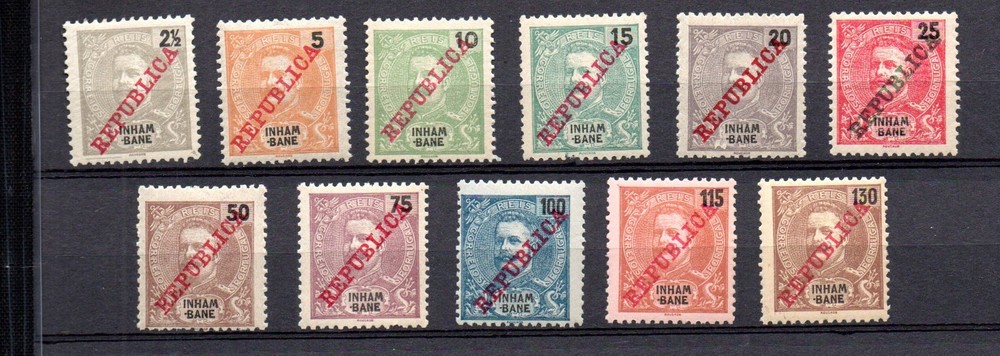 Inhambane (Portugese) 1911 old definitive stamps (Michel 32/42) nice MLH.