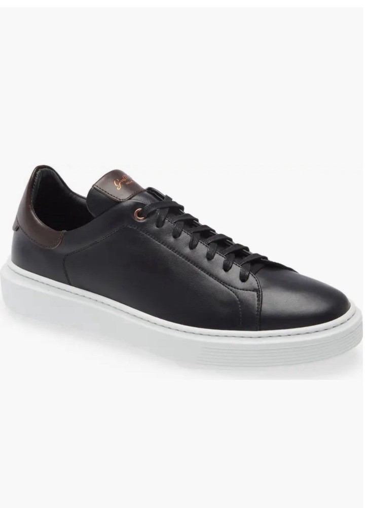 *NEW Good Man Brand Legend London Black Dark Italy Leather Sneakers Men's Sz 14