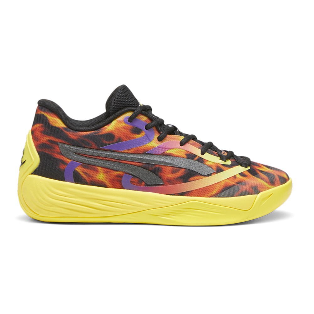PUMA Stewie 2 Fire Basketball  Womens Red, Yellow Sneakers Athletic Shoes 380072