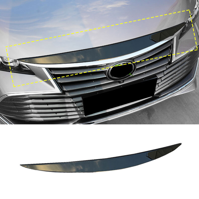 2019-2022 Toyota Avalon Black Titanium Hood Grille Strip Trim