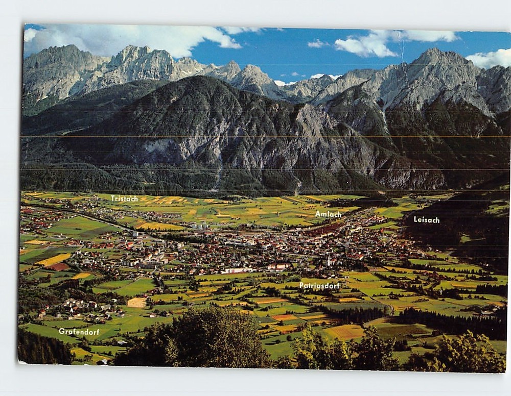 Postcard Aerial View Lienz Austria