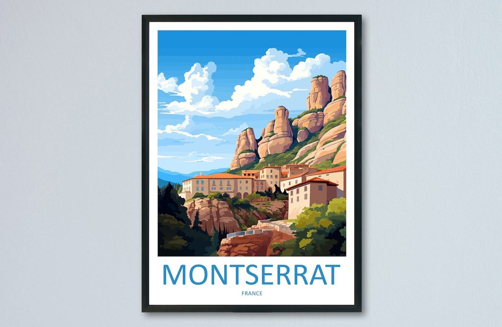 Montserrat Travel Print Wall Art Montserrat Wall Hanging Home Dcor Montserrat