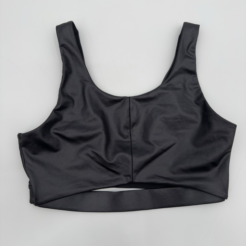 Victoria's Secret Sport Womens Sports Bra Black Scoop Back Activewear Sz Medium