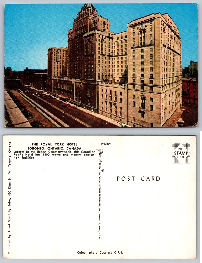 The Royal York Hotel Toronto Canada Postcard