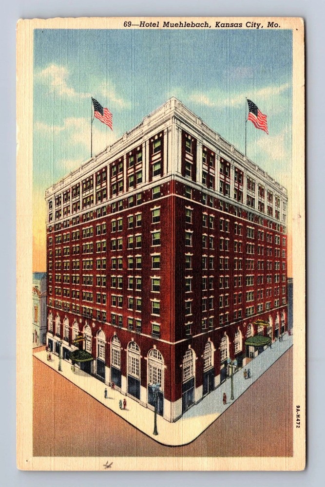 Kansas City MO-Missouri Hotel Muehlebach Vintage Postcard